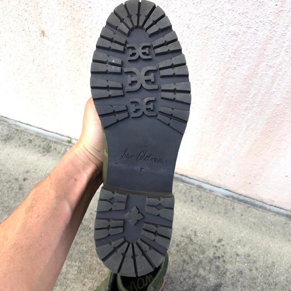 Sam Edelman Army Green Chunky Heel Utility Boots … - image 4