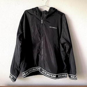 Giacca vintage in nylon nero con cerniera Rocawear y2k anni 2000 - Uomo XXL