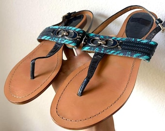 Coach Designer Flip Flops Sandals Women's 9.5 Shoes - used condition