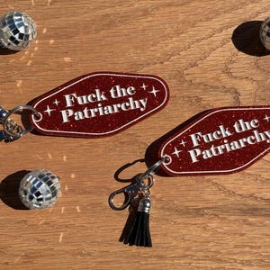 Fuck The Patriarchy Keychain image 6