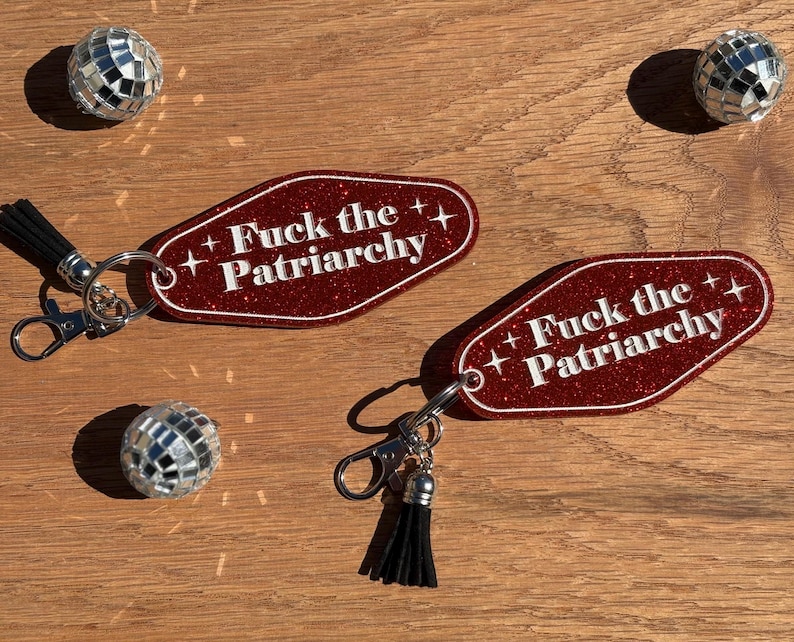 Fuck The Patriarchy Keychain image 6