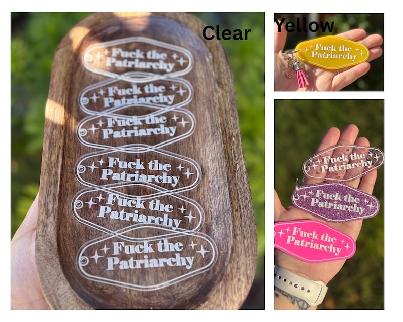 Fuck The Patriarchy Keychain image 8