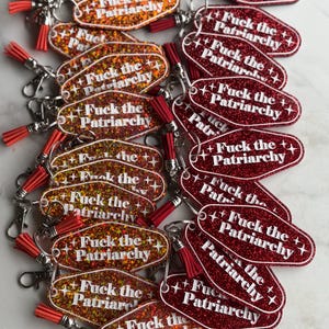 Fuck The Patriarchy Keychain image 9