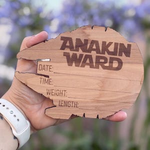 Millenium Falcon Star Wars Baby Announcement - Photo Prop