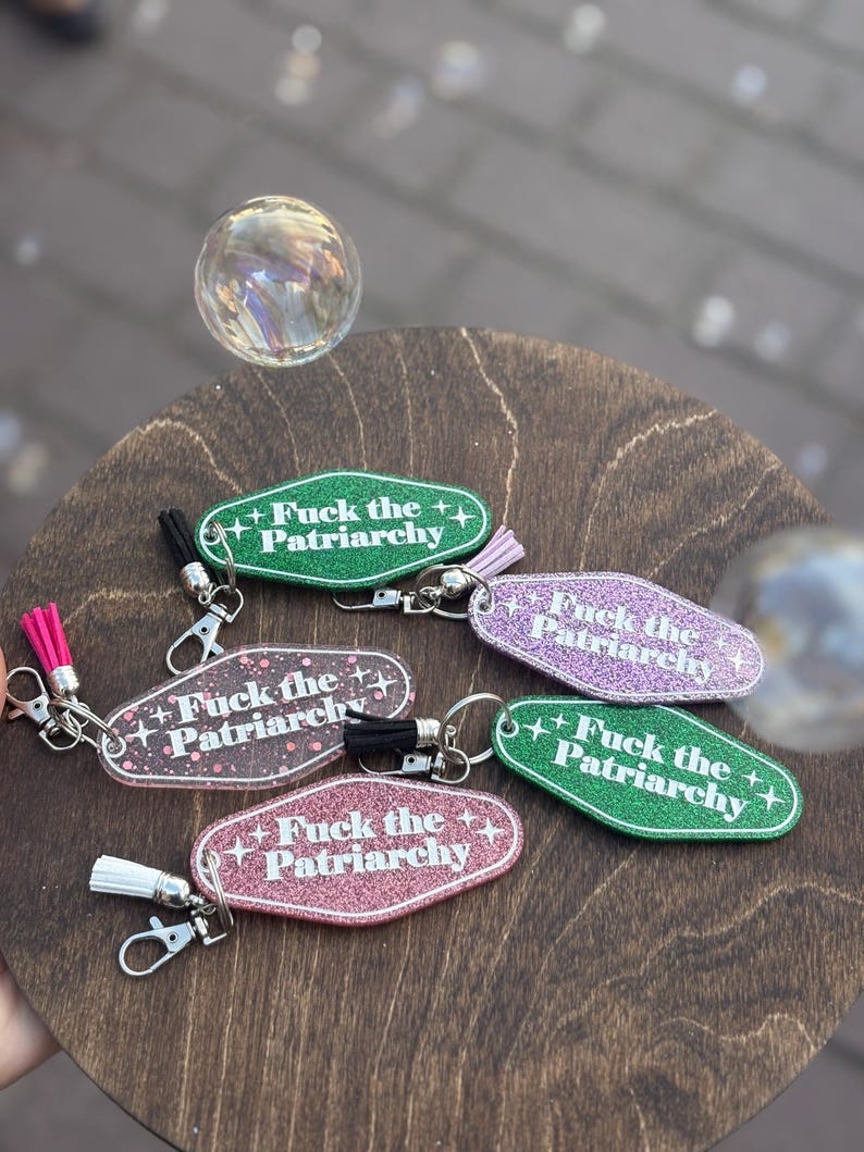 Fuck The Patriarchy Keychain image 5