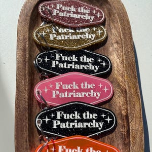 Fuck The Patriarchy Keychain image 3