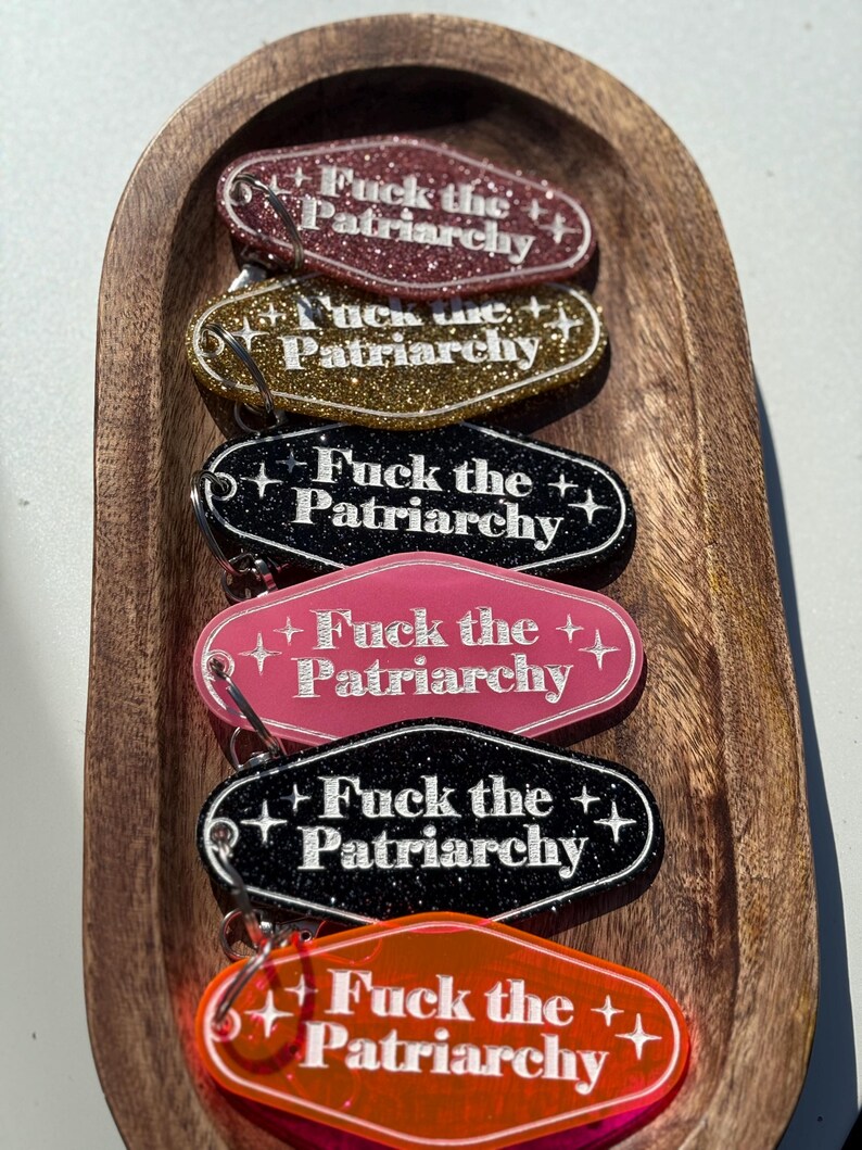 Fuck The Patriarchy Keychain image 3