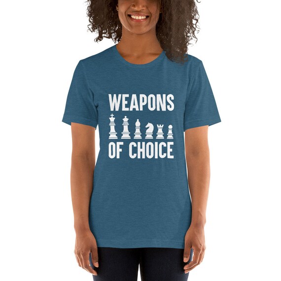 Armes de choix chemise d’échecs d’échecs d’échecs joueur Tshirt d’échecs pièces jeu chemise manches courtes T-Shirt unisexe 549e93 Armes de choix chemise d’échecs d’échecs d’échecs joueur Tshirt d’échecs pièces jeu chemise manches courtes T-Shirt unisexe 549e93