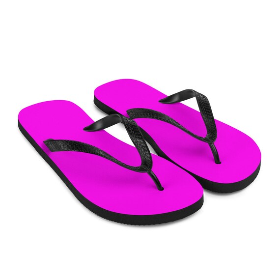 bright pink flip flops