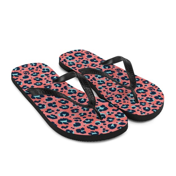 leopard print flip flops