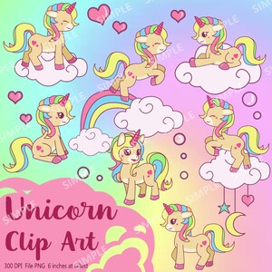 ユニコーン クリップアート、レインボー ユニコーン フェイス クリップアート、ユニコーン グラフィックス、星 クリップアート、ポニー、レインボー、ベビー ユニコーン クリップアート、馬 クリップアート、レインボー|PEUC_01