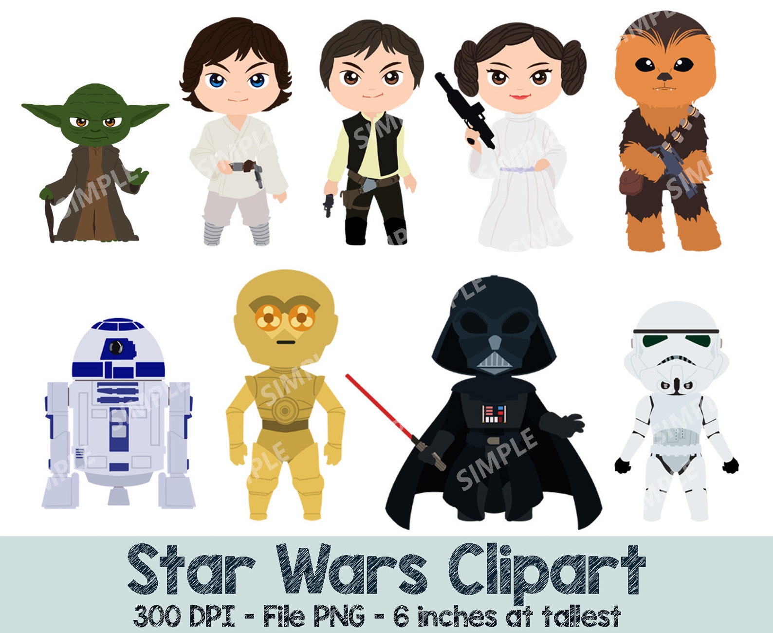 INSTANT DOWNLOAD Space War Clip Art, Star Wars Clipart, Star Wars