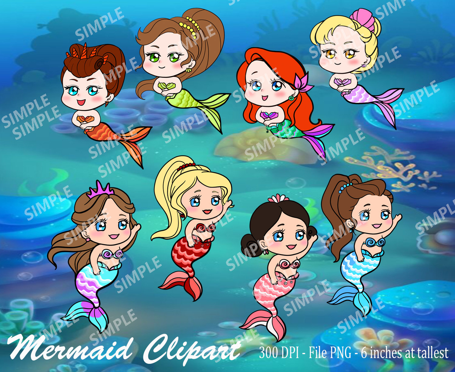 Mermaid Clipart-mermaid Clip Art Mermaids Clipart and Cute Mermaids ...