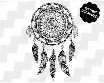 Download DREAM CATCHER svg Mandala svg Boho svg Dreamcatcher svg | Etsy