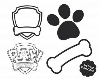 paw patrol logo etsy