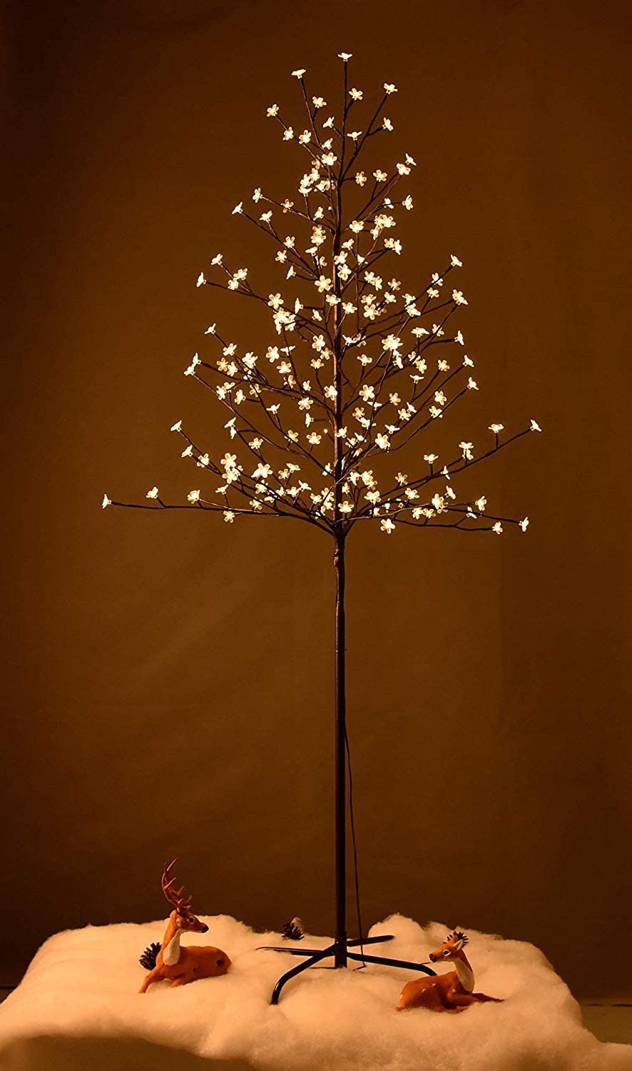 6ft Pre Lit Cherry Blossom Tree With 208 LED Lights Warm White for Home