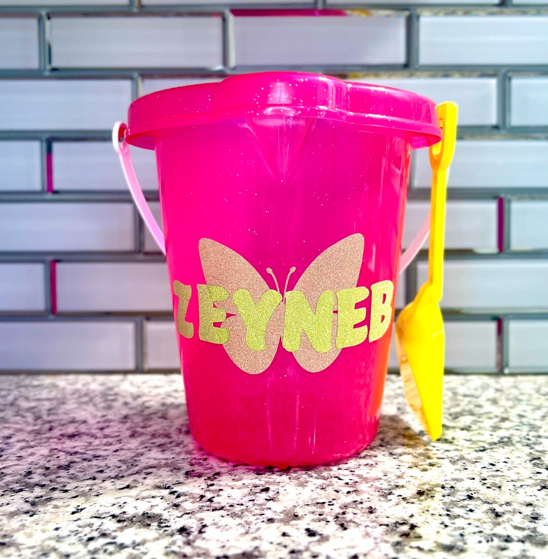 Personalized Beach Pail Shovel and Pail for Kids Custom Beach Pail Pail