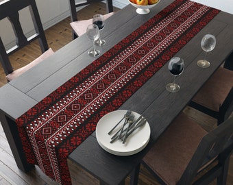 Palestine Tatreez Table Runner (Cotton, Poly)