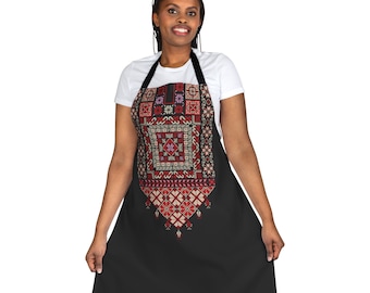 Palestine Tatreez Apron, 5-Color Straps