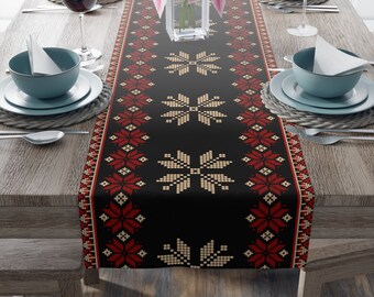 Palestine Tatreez Table Runner (Cotton, Poly)