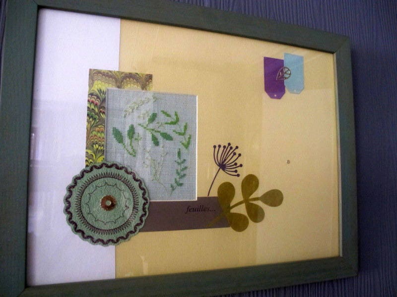 Tableau Feuilles... Façon Disposition Scrapbooking