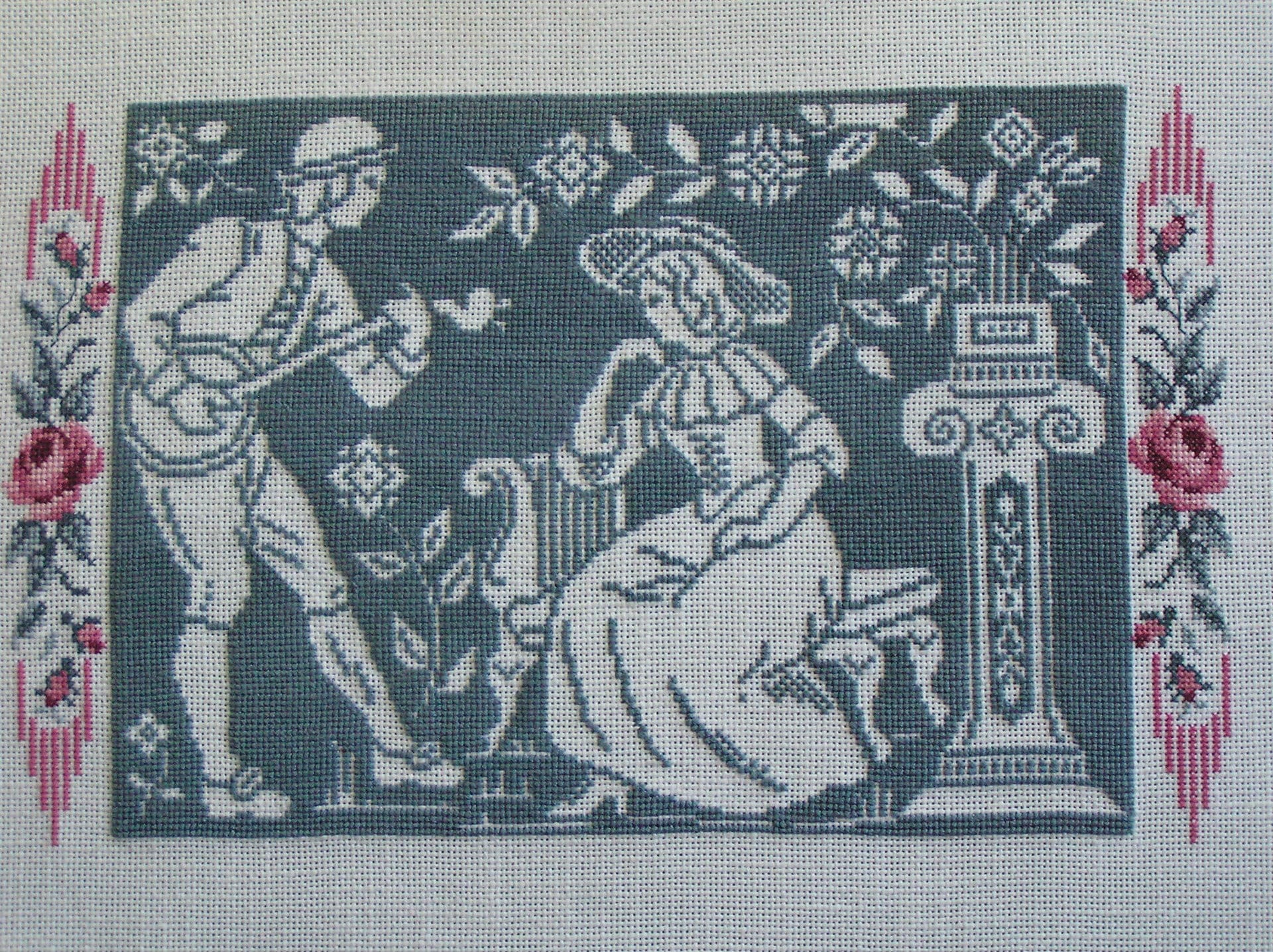 Broderie Style Wedgwood Au Point de Croix