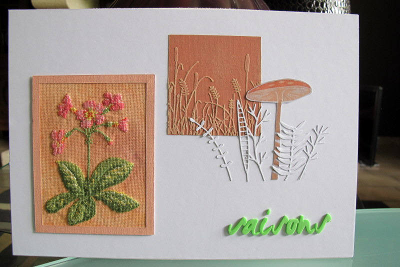 Tableau Saisons Dont Primevère Brodée