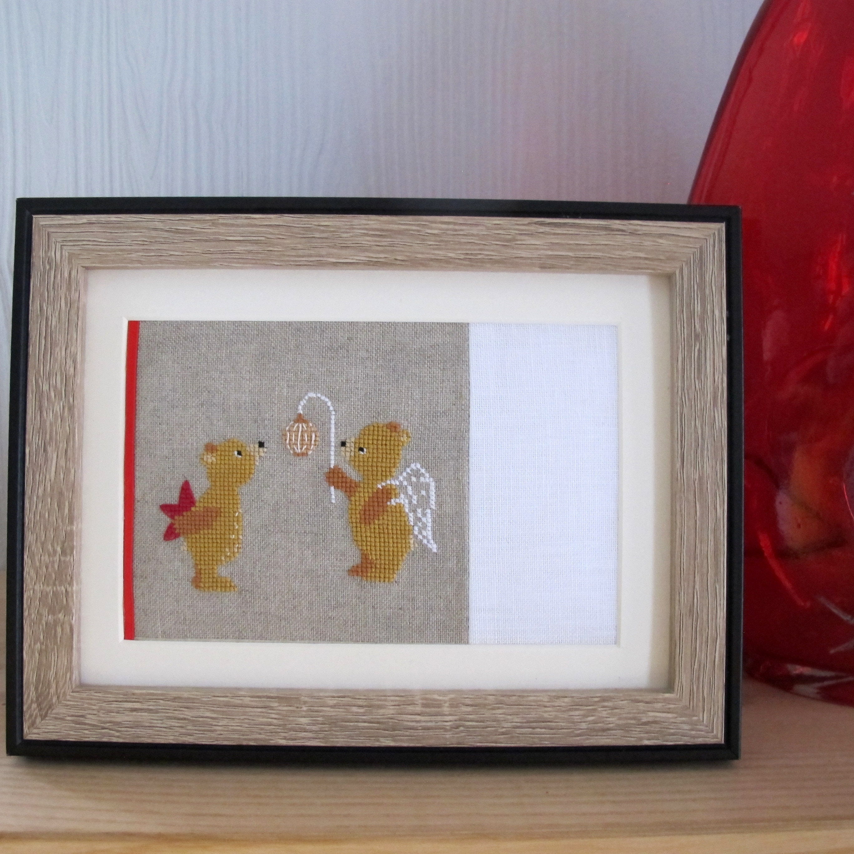 Petit Tableau Brodé Nounours