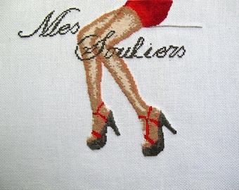 Embroidery "shoes" cross stitch