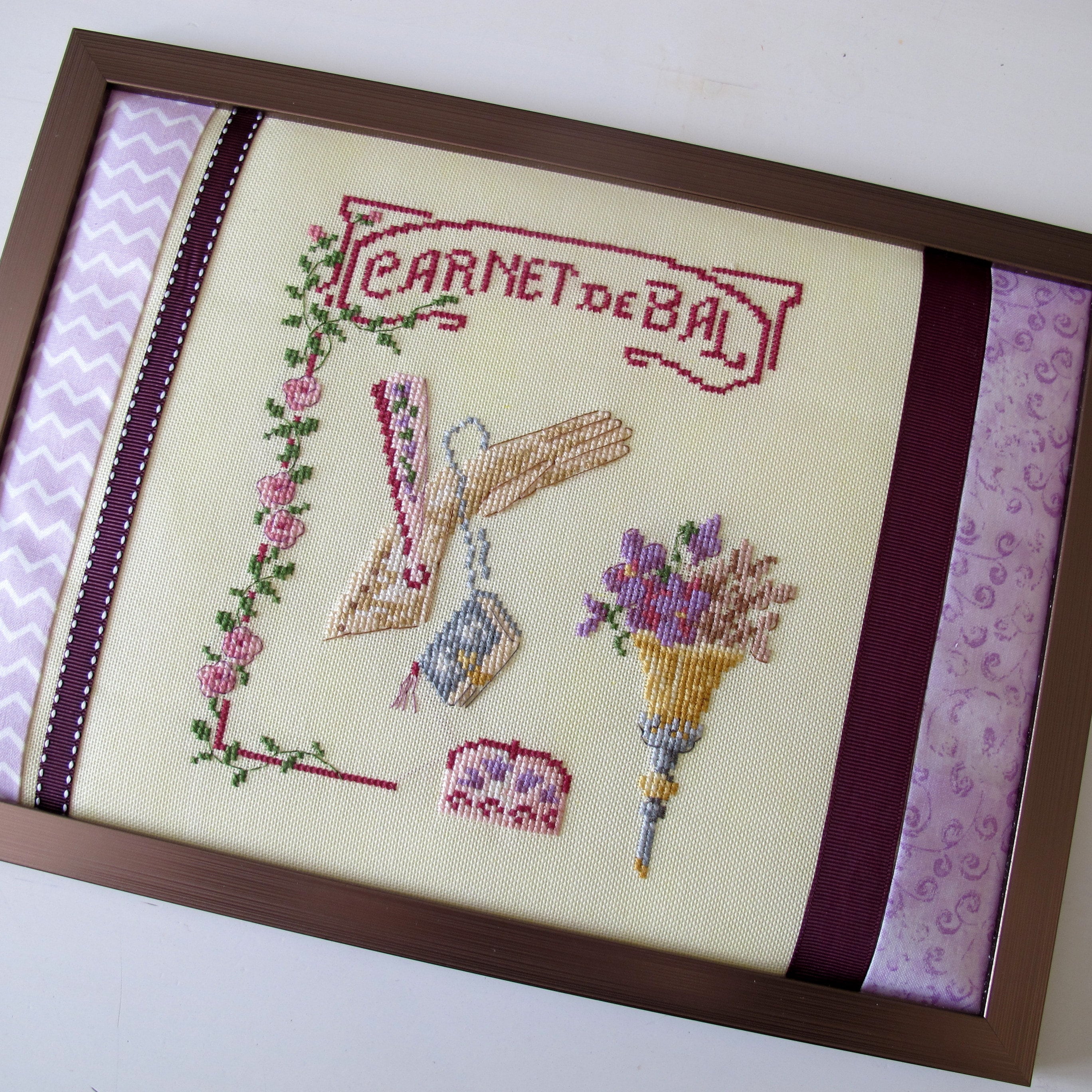 Tableau Brodé Carnet de Bal