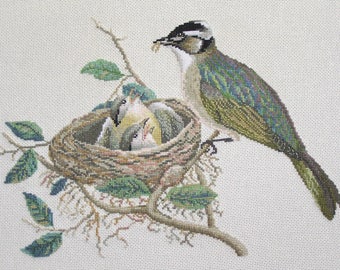 Chinese Bulbul cross stitch Embroidery