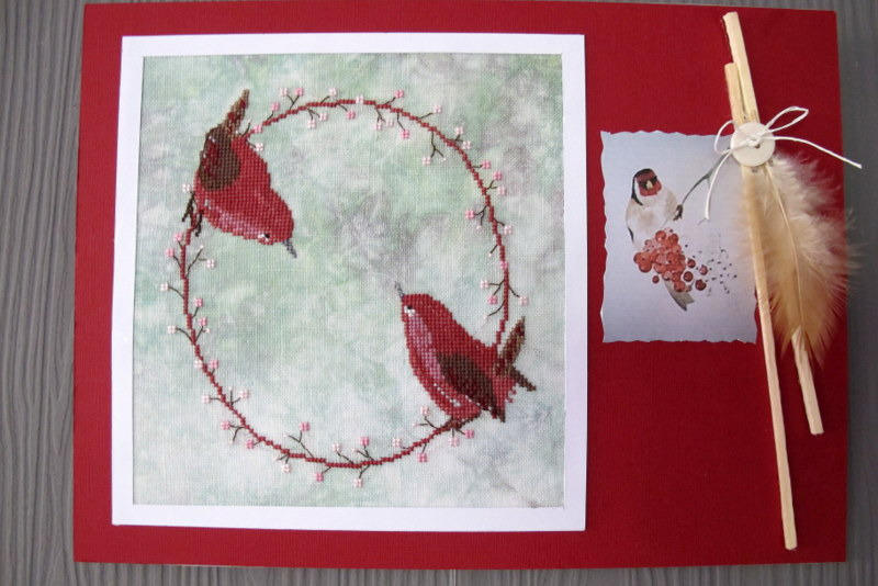 Tableau Trois Oiseaux et Plume