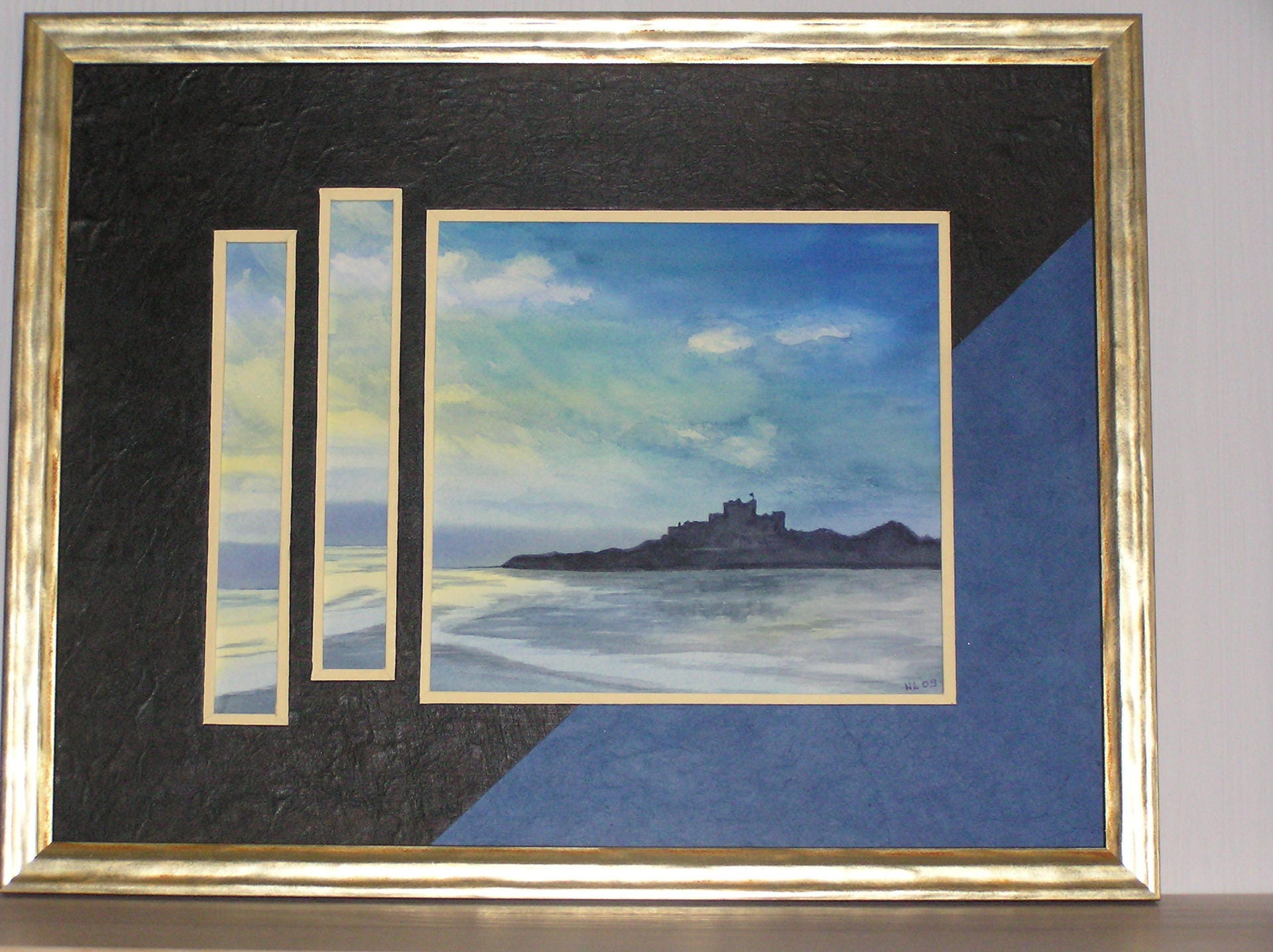 Tableau d'une Aquarelle d'un Château Anglais