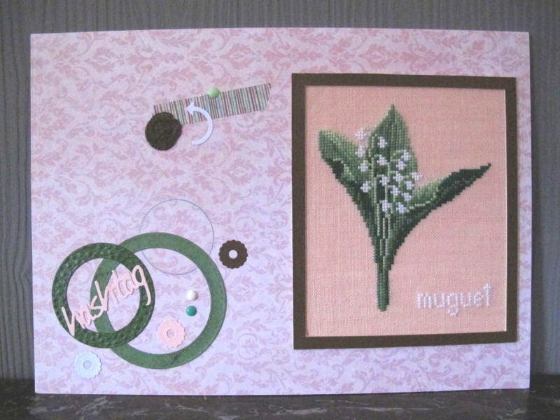 Tableau Muguet Brodé