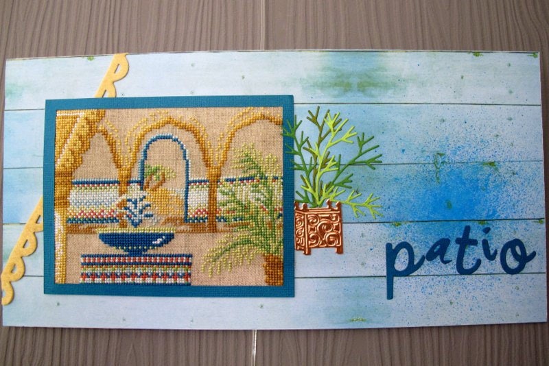 Tableau d'un Patio Brodé