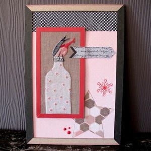 Tabel &#39;vet vogel&#39;, &quot;roze en grijs&quot;