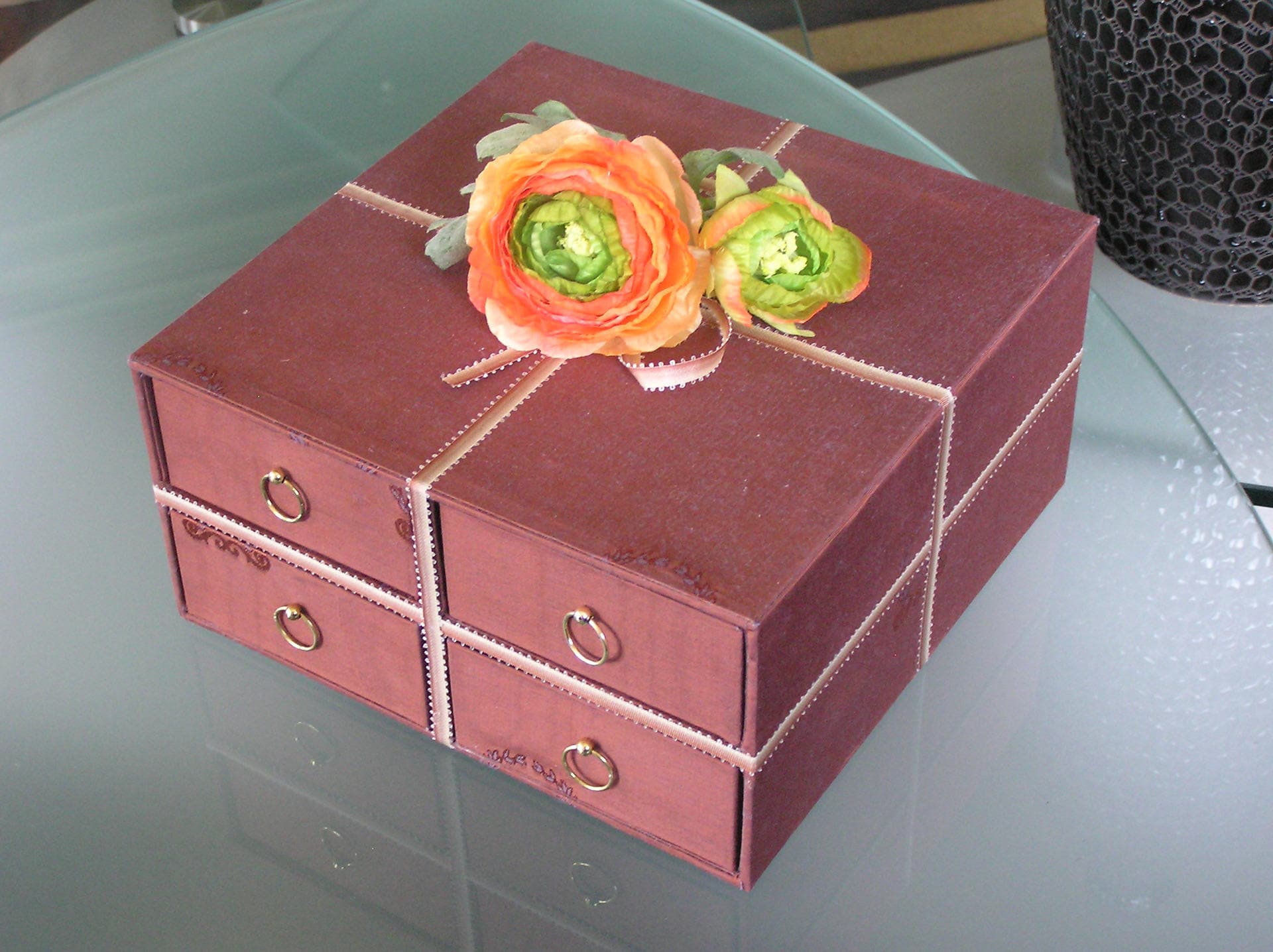 Boîte À Bijoux Brun