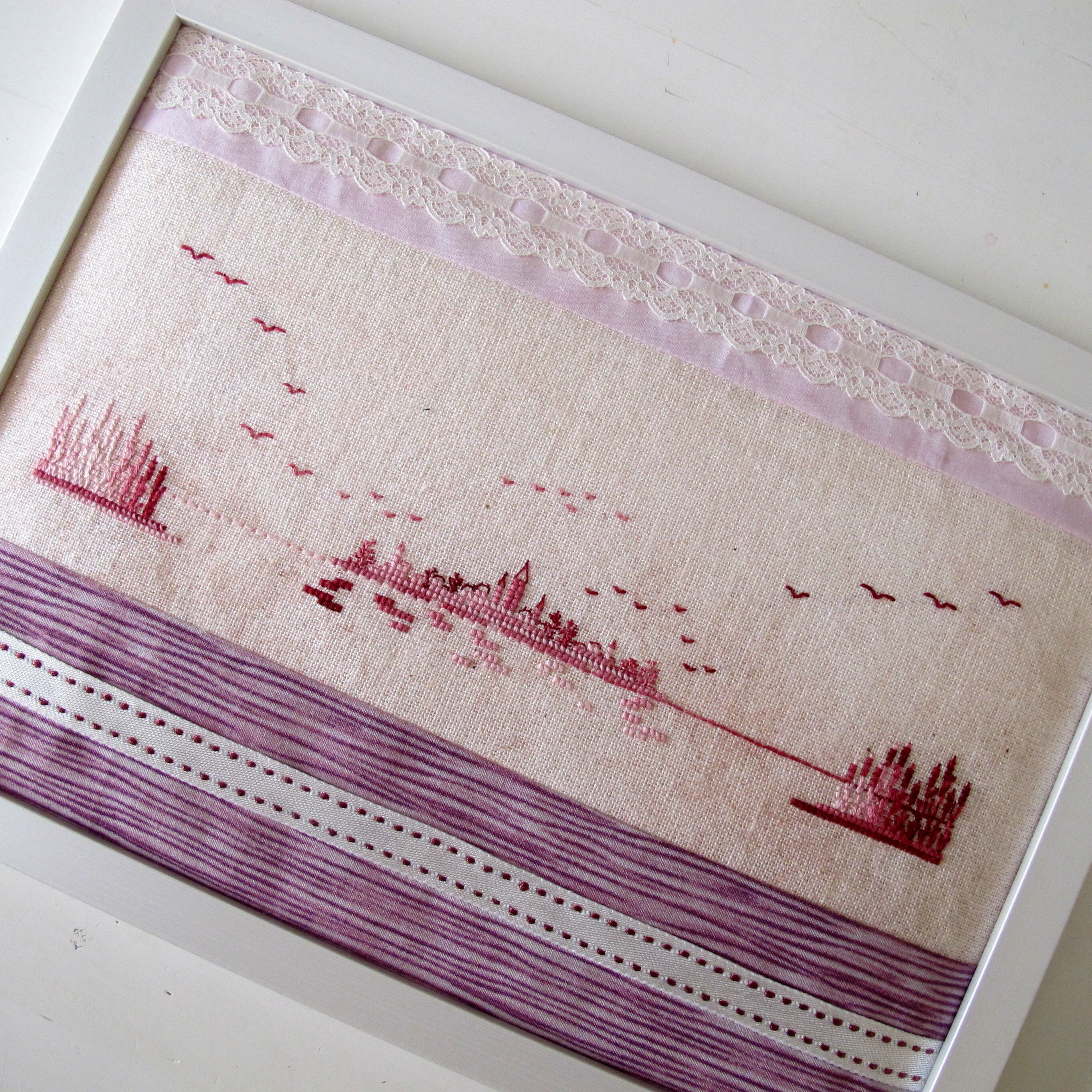 Tableau Brodé Venise