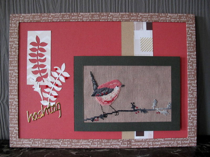 Tableau Hashtag Oiseau Rose et Gris