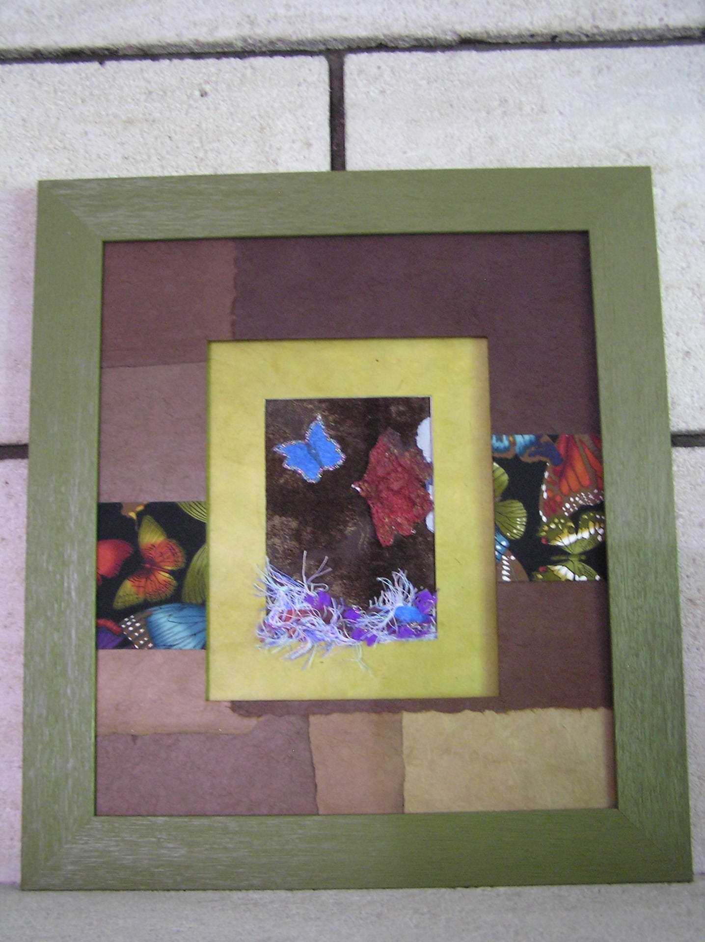 Encadrement Papillons Multicolores