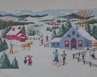 Embroidery "The Plain of St Moritz in Winter"