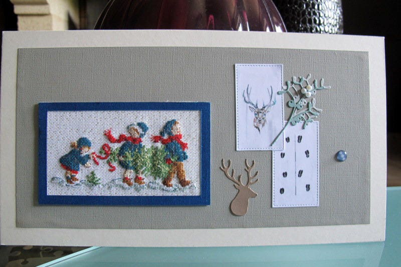 Tableau Cerfs et Trois Enfants