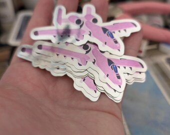 Pink A-10 Warthog Sticker (Die-Cut)