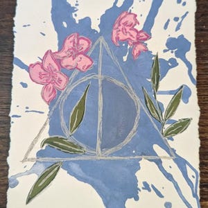 Deathly Hallows Watercolor Print, 8&quot;x10&quot;