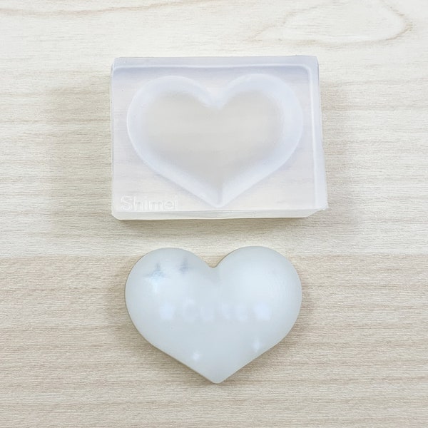 Small Heart Silicone Mold | Puffy Heart Resin Mold | Kawaii Decoden Cabochon Mold | Love Heart Resin Mold