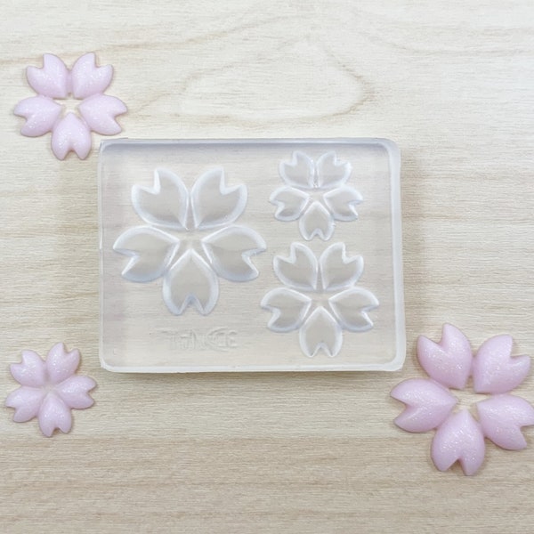 Small Cherry Blossom Silicone Mold | Flower Soft Mold | Sakura UV Resin Clear Mold