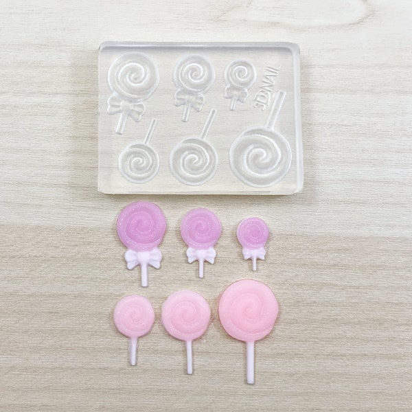 Miniature Lollipop Silicone Mold | Candy Sweets Decoden Resin Mold | UV Resin Art Mold for Nail Art & Miniatures