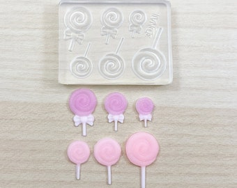 Miniature Lollipop Silicone Mold | Candy Sweets Decoden Resin Mold | UV Resin Art Mold for Nail Art & Miniatures