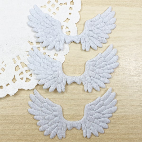 Small Felt Angel Wings | Angel Wing Kawaii Applique - 3pcs