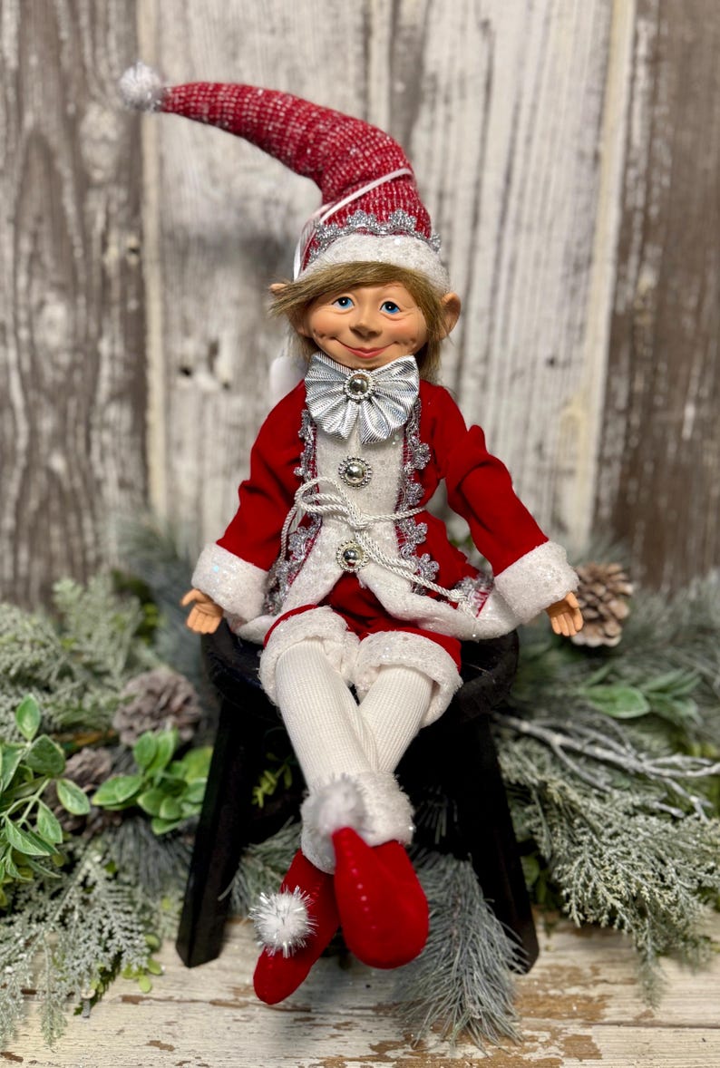 Rustic Elf Christmas Elf, Centerpiece or Wreath Decor, Winter Wreath Decor ...